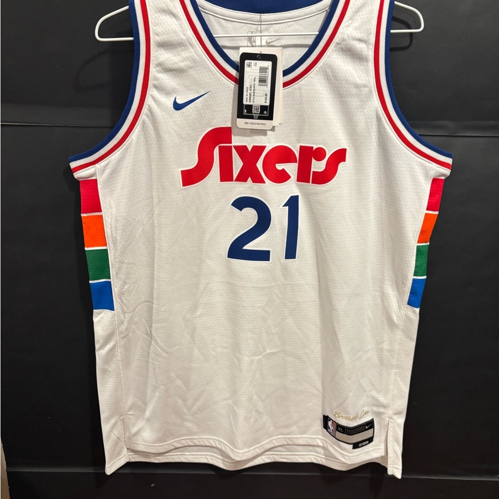 Brand New Nike Youth 2024-25 City Edition Philadelphia 76ers Joel Embiid Size XL